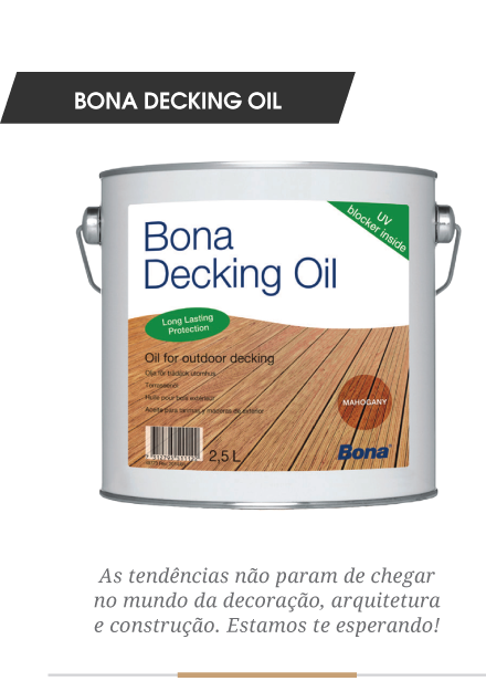 BONA Decking Oil - olej na impregnáciu a ochranu dreva v exteriéri 2.5